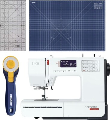 Bernette B38 Affordable Computerized Sewing Machine with Quilting and Sewing Kit