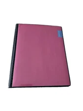 Small Pink Plastic Photo Album Black Interior 16 Pages / 64 pockets