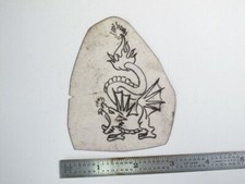 vtg 1960s 70s Tattoo Flash acetate stencil Long Tailed Dragon SN1