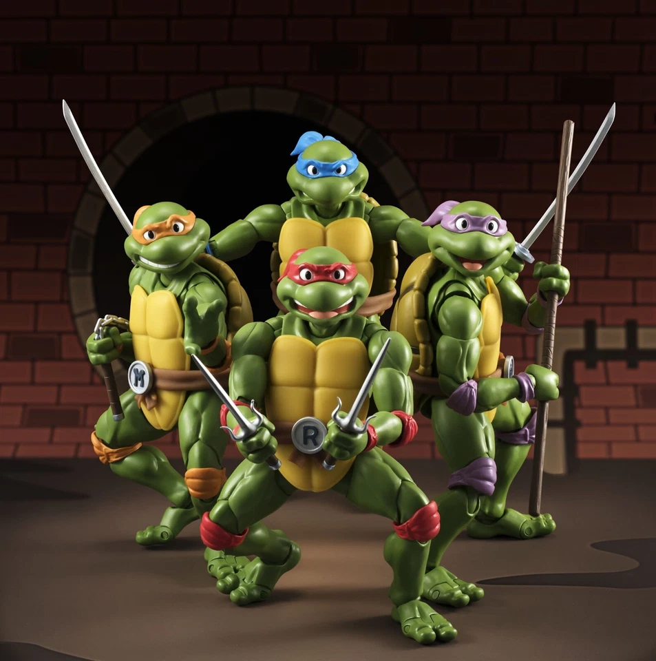 SH Figuarts Teenage Mutant Ninja Turtles JUEGO COMPLETO de 4 TMNT 1987 Caja Abierta Foto 2 de 4