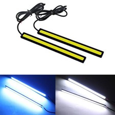 4pcs 12v Waterproof White Blue Red Drl Cob Car Caravan Boat Led Strip Light Bar