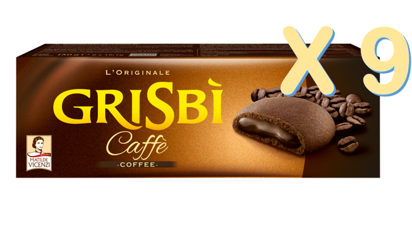 "" MATILDE VICENZI "" Grisbi' Cookies - Cocoa with Cream Coffee 9X150g