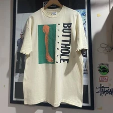 Butthole Surfers Rembrandt Pussyhorse 1986 Natural Short sleeve T shirt NH17772