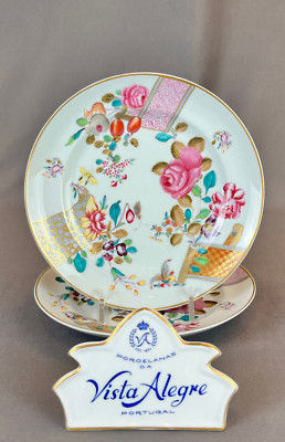 2 Mottahedeh LOWESTOFT ROSE 6  '' Bread Plates: MINT