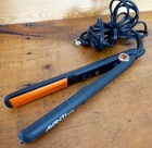 AVANTI ULTRA Tourmaline Nano Silver Flat Iron Black & Orange Ceramic All Hair