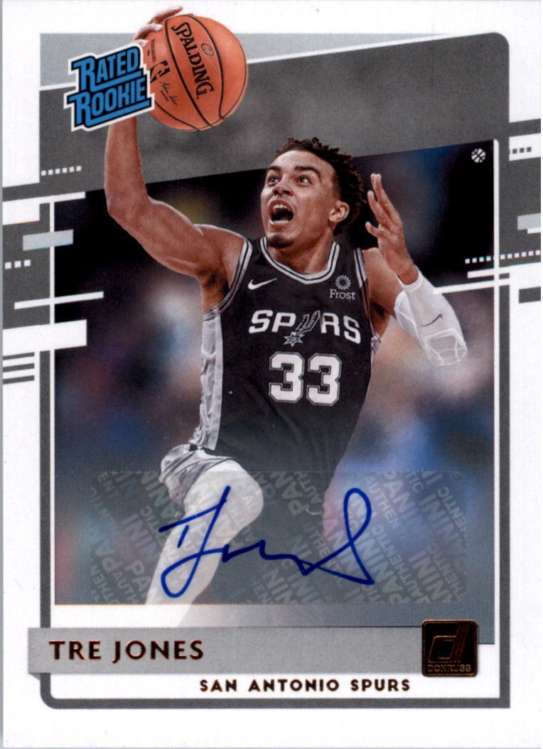 2020-21 Donruss Rated Rookies Signatures #244 Tre Jones Auto - NM-MT