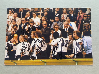 WM-Finale 1974 DFB (8x signiert) signed Foto 12,5x19 Autogramme Rarität