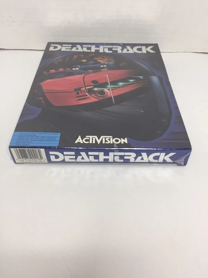 DEATHTRACK Activision 1989 Big Box PC DOS Game 3.5" and 5.25" Disks, NEW - Image 3 of 3