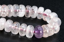 6x3MM Genuine Natural Super Seven Beads Grade AA Rondelle Loose Beads 7"