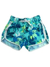 Justice Girls Mint Green Blue Floral Flowers Sweat Shorts