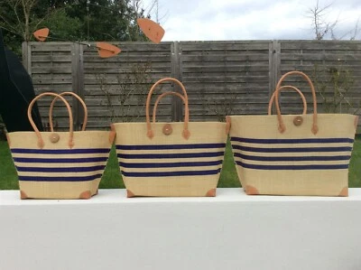 - SANS MARQUE - grand panier cabas marin sac de courses, marché,plage, en raphia paille