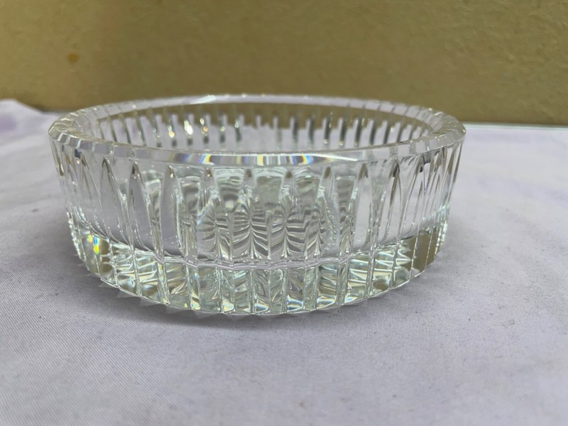 Waterford Crystal signed Candy Dish or Ashtray 4 1/2" x 1 1/2" in size good cond