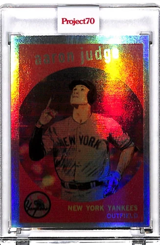 2021 TOPPS PROJECT 70 #730 - AARON JUDGE by MATT MCCORMICK - RAINBOW FOIL 69/70