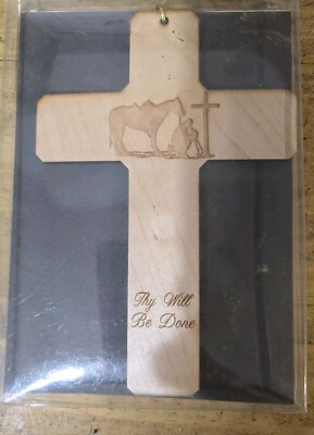 Thy Will Be Done Praying Cowboy Cross Made In Oklahoma