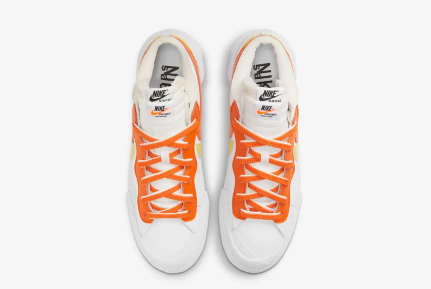 SACAI X NIKE Blazer Nike x Sacai arancione basso magma taglia: 9 UK Nuovissimo in scatola (in mano)