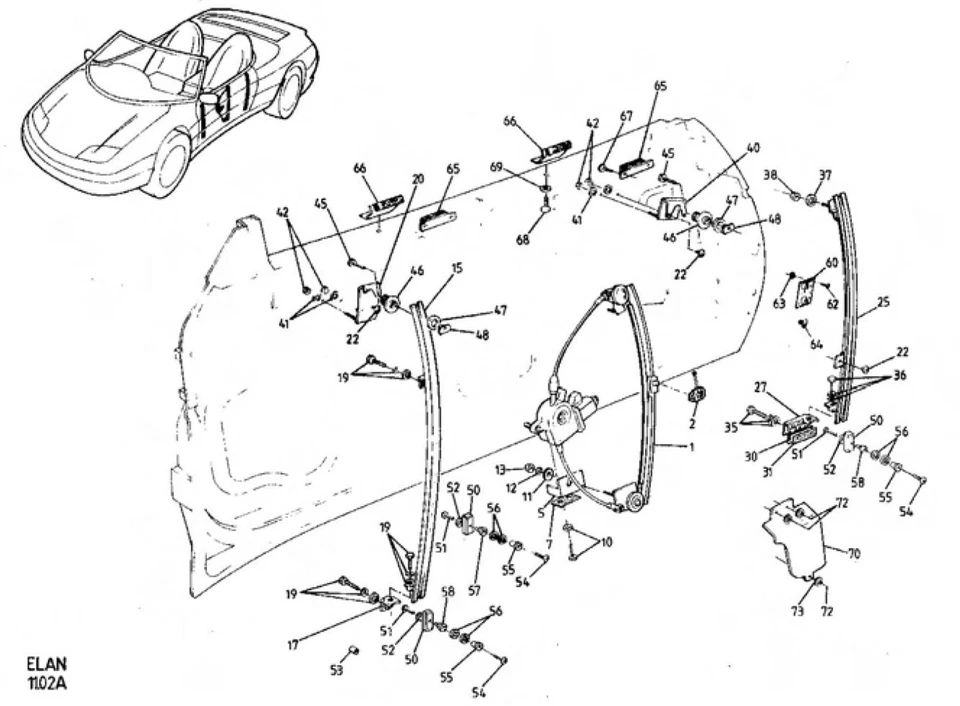 Clip a farfalla per finestra elettrica Lotus Elan M100 - A100B6271S - Immagine 3 di 3