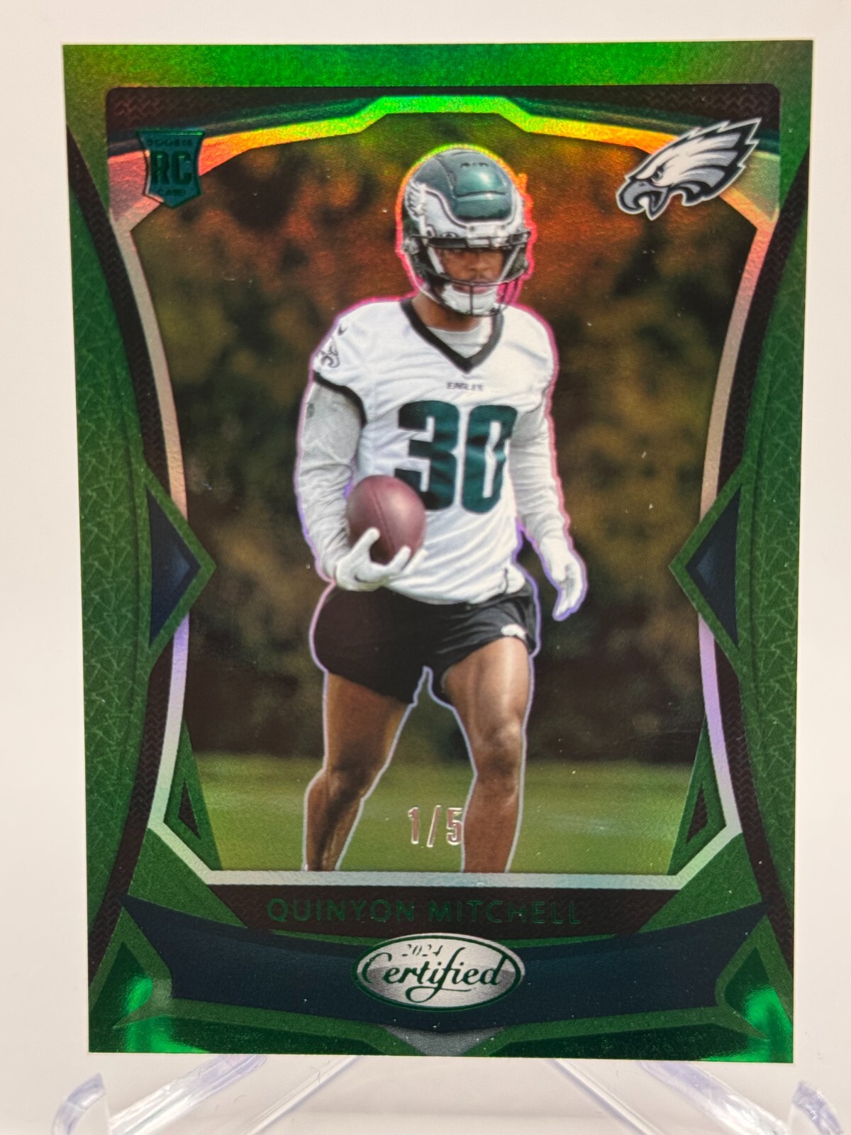 2024 Certified - Green #116 Quinyon Mitchell 1/5 Eagles 1st PRINT COLOR MATCH!