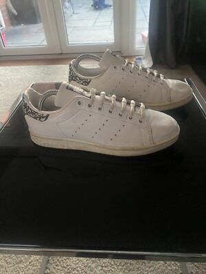 Adidas Stan Smith Low White Black (white Paint Speckle) UK