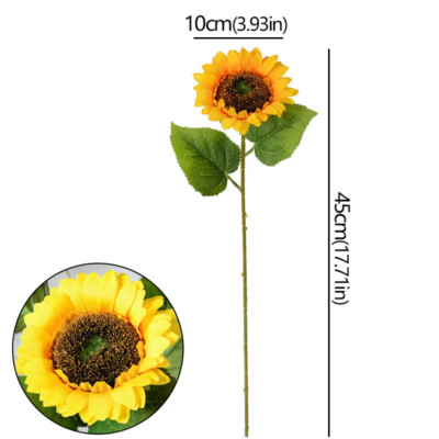 5/10/20 Stück Sonnenblume Kunstblumen Blumenstrauß Realistisch Outdoor Garten Herbst 