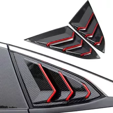 For Honda Civic 2022-23 Carbon Fiber Look Quarter Rear Side Window Louver Cover