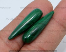 AAA quality Malachite Cabochon Drops Shape Loose Gemstone Pair