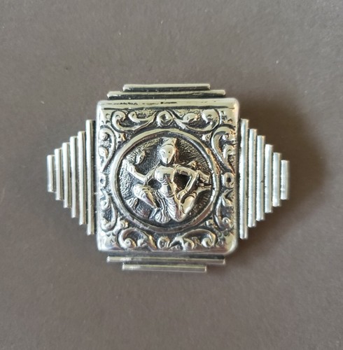 Beautiful Guglielmo Cini sterling silver Asian Dancer figurine brooch