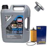MotoröL Set 5W-30 5 Liter + ÖLfilter SH 4104 P + Schraube FüR Chevrolet Opel