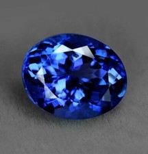 Tanzanite Ovale intense blue AAA 9,23 x 7,10 x 5,17 mm 2,45 CTS VVS Certificat
