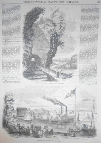 Sceny w Nowym Jorku - 1852 Gleason's Pictorial 2 strony, historia i 4 wydruki - Zdjęcie 3 z 5