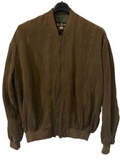 Vintage Alan Stuart Jacket Mens XL Green Bomber Full Zip Lightweight USA Made