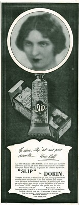 Alte cremefarbene Reklame Slip von Dorin 1929 aus Zeitschrift