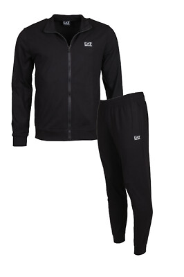 Suit emporio armani ea7 tracksuit cotton mens black 3hpv59 pj7bz 1200 tg. S  | eBay