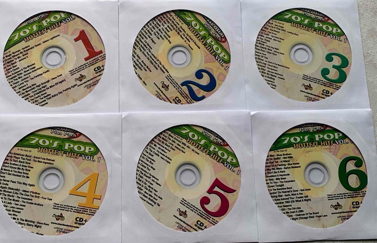 6 CD+G Discs Female Country Hits – Dolly Parton & Loretta Lynn – Chartbuster Karaoke Set