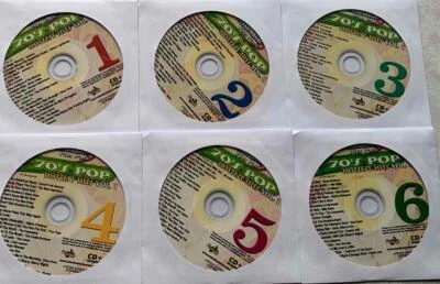 6 CDG KARAOKE SET 70'S POP HOTTEST HITS CHARTBUSTER OLDIES MUSIC SONGS LOT SET