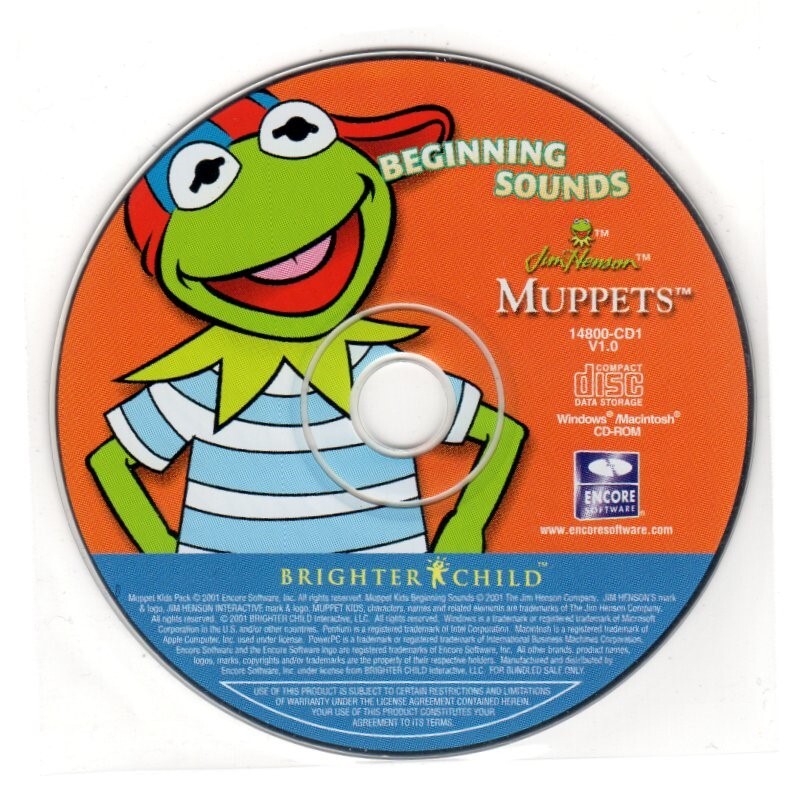 Muppets: Beginning Sounds: Phonics (Ages 3-6) (CD, 2001) Win/Mac - NEW ...