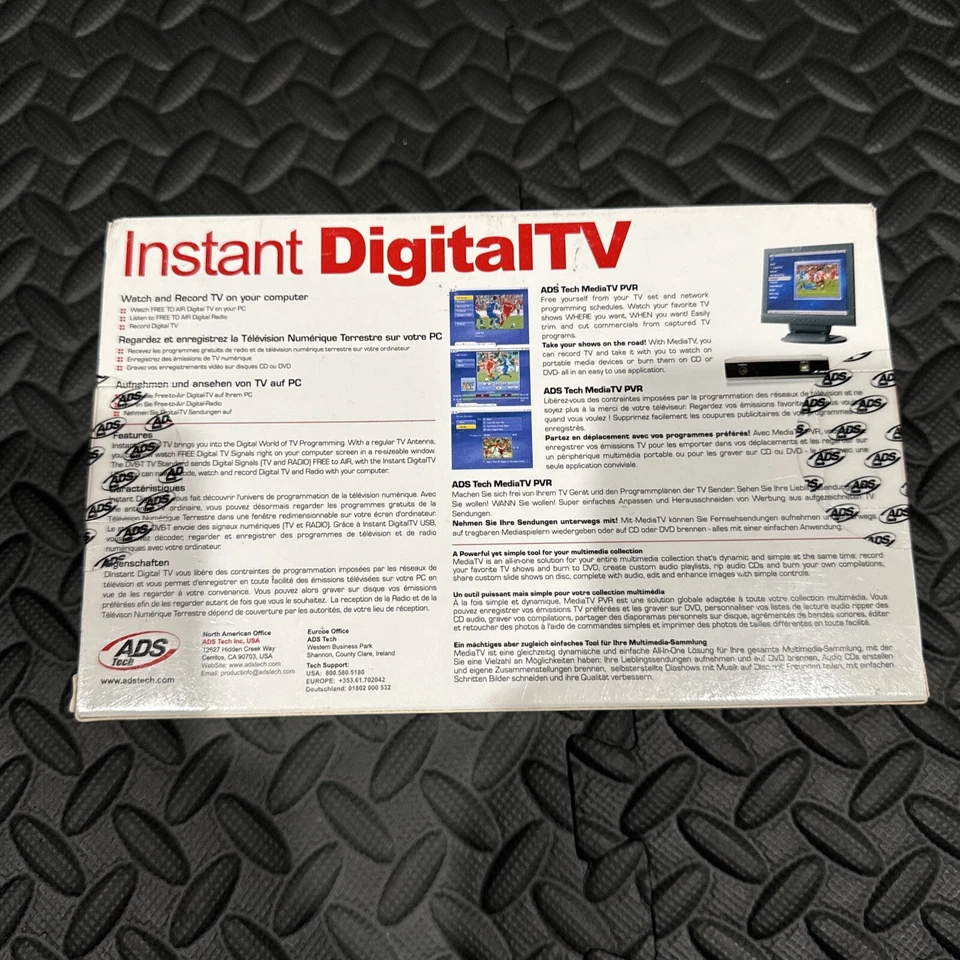 Vintage ADS Tech Instant Digital TV Record To Computer TV Tuner MPEG-2 USB New - Image 2 of 4