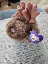 Vintage Puffkins Plush Stuffed Animal Toy Gus the Moose Brown Woodland Animal