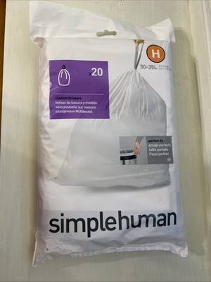 Simplehuman Code H Custom Fit Drawstring Trash Bags- 20 Count