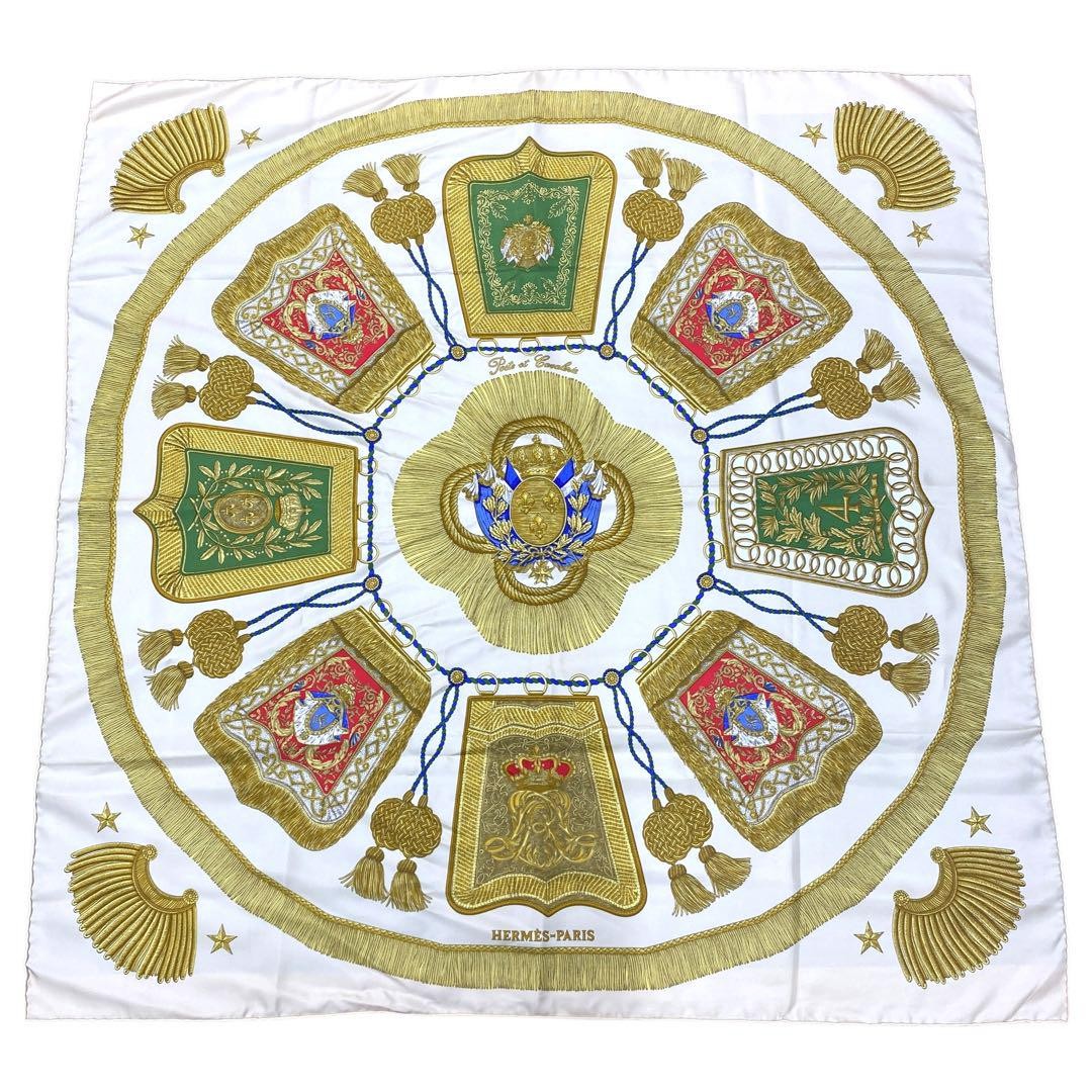 HERMES/HERMES Carre 90 Tassel Silk Scarf d_117 #QOGIN5