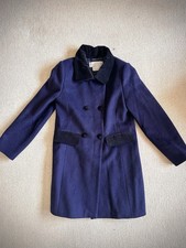 Smart Blue Girl’s Wool Blend Coat With Lovely Detail (aged 12y)
