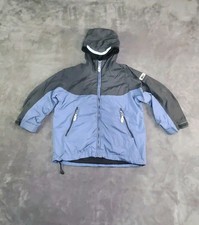 REI Jacket Nylon Boy's Sz XS 4/5 Windbreaker Jacket Blue Black Outdoor Shell