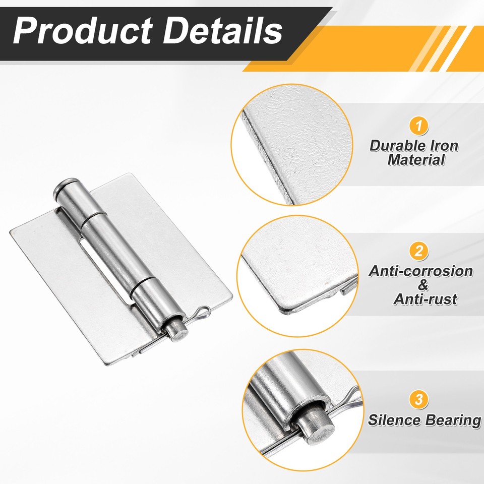 6 Pack Heavy Duty Weldable Hinge, 3