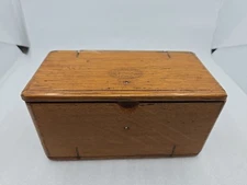 Vtg Singer Sewing Machine Folding Puzzle Box Wood Storage Roll Up 1889 READ