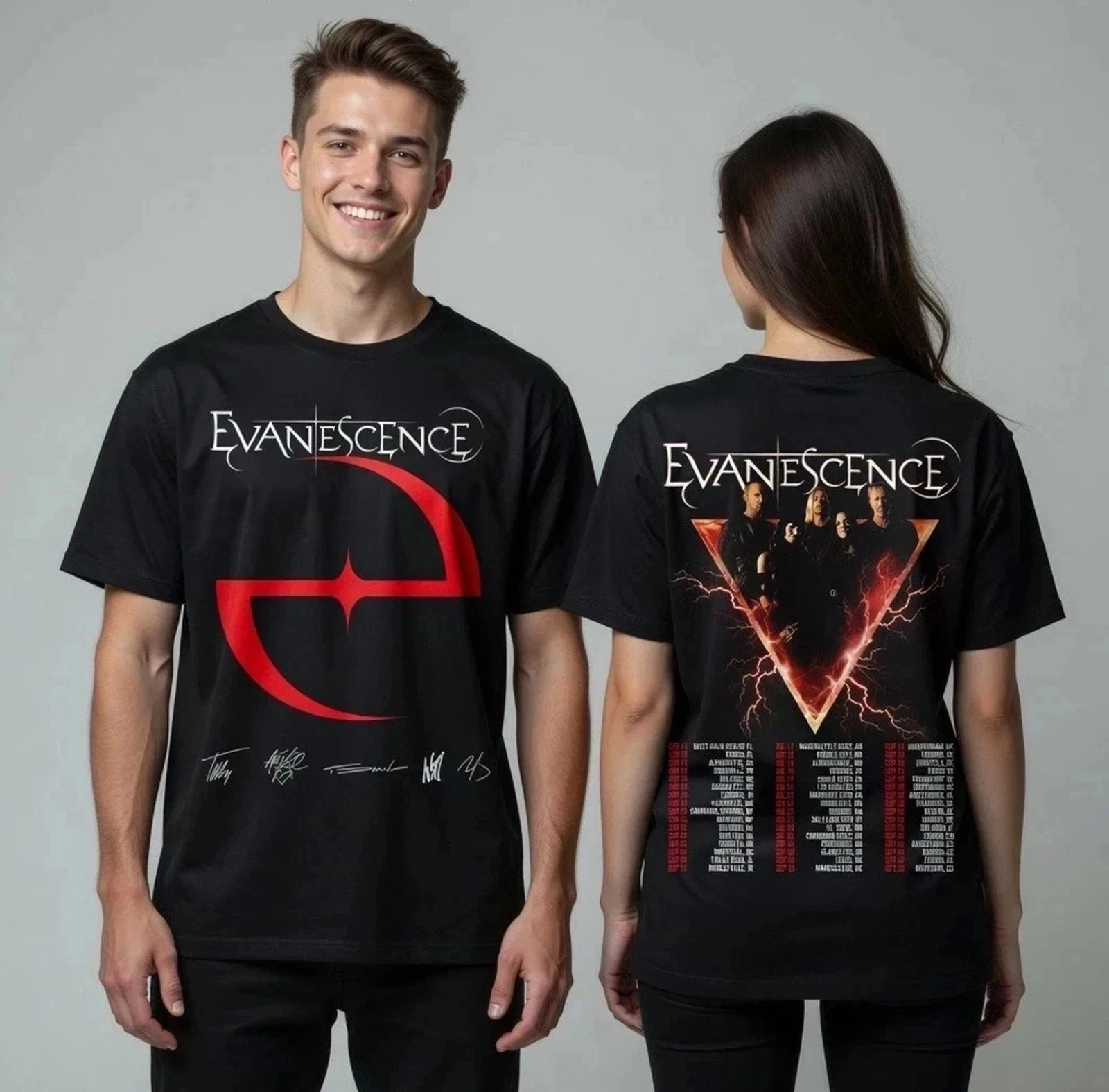Evanescence 2026 Tour Concert Double Sided T-Shirt