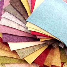 23 Felt Sheets - 6X6 inch Heathered Collection - Made in USA - Merino Wool Bl...