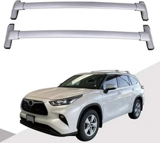 For 20-24 Toyota Highlander L& LE OE Style Roof Rack Cross Bars Silver Pair Set