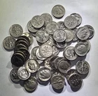 50 Roosevelt Dimes 114+ g Mixed Dates 1965–2017 | Error-Prone Years, Estate Lot