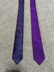 ETON England Lot of 2 Luxury Skinny 100 % Silk ties Cravatta