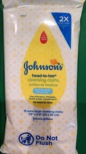 Johnson's Baby Cleansing Cloths 15 XL wipes  7.8inx 11.8in Hypoallergenic