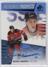 2023-24 Upper Deck SP Game Used CHL Edition Blue Maveric Lamoureux #54 Auto 7m7